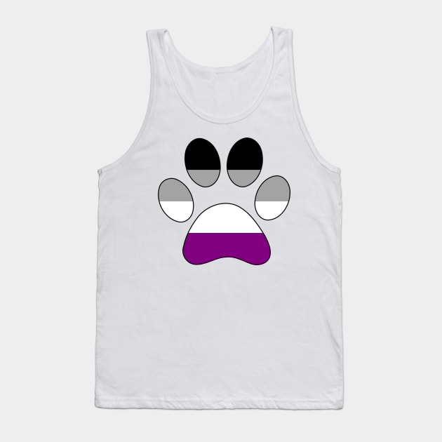 Asexual Paw Print Tank Top by NatLeBrunDesigns